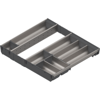 BLUM ZSI.60VEI6 ORGA-LINE wkład z pojemnikami (całkowite wypełnienie), do szuflady standardowej TANDEMBOX, dł. NL=500 mm, szer. korpusu KB=600 mm INOX    