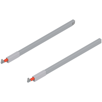 BLUM ZRG.437RSI Reling podłużny TANDEMBOX (górny), do szuflady z wysokim frontem, dł.=500 mm, lewy+prawy, do TANDEMBOX antaro SZARY