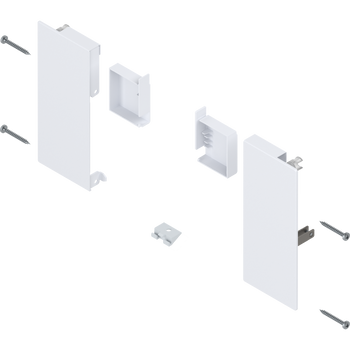 BLUM ZI4.1KS1 Mocowanie frontu MERIVOBOX, do szuflady wewnętrznej, lewe+prawe, JEDWABIŚCIE BIAŁY MAT