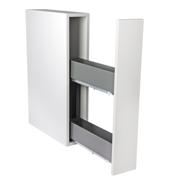 SMARTT KOSZ CARGO DO SZAFKI 15 CICHY DOMYK PEŁNE DNO WYSUW 2 POZIOMY PROWADNICE BLUM LEWY ANTRACYT