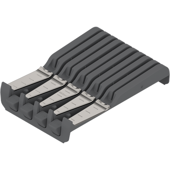 BLUM ZSZ.02M0 ORGA-LINE wkład na noże, na 4 duże i 5 małych noży, szerokość=177.5mm INOX