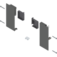 BLUM ZI4.1KS1 Mocowanie frontu MERIVOBOX, do szuflady wewnętrznej, lewe+prawe, ANTRACYT MAT