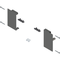 BLUM ZI4.0MS1Mocowanie frontu MERIVOBOX, do szuflady wewnętrznej, lewe+prawe, ANTRACYT MAT