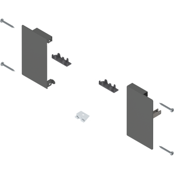 BLUM ZI4.0MS1Mocowanie frontu MERIVOBOX, do szuflady wewnętrznej, lewe+prawe, ANTRACYT MAT