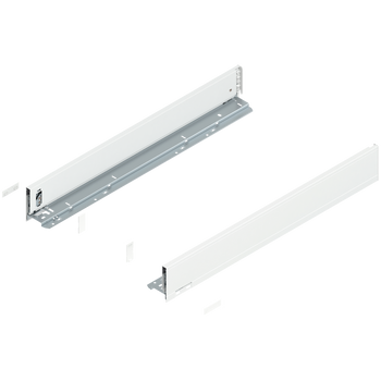 BLUM 770M6502 Bok szuflady LEGRABOX, wysokość M (90.5 mm), dł.=650 mm, lewy+prawy, do LEGRABOX pure BIAŁY MAT