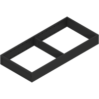 BLUM ZC7S450RS2 AMBIA-LINE ramki do szuflady standardowej, do LEGRABOX/MERIVOBOX, stal, dł.=450 mm, szerokość=200 mm CZARNY MAT