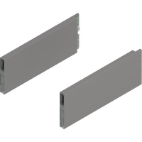 BLUM ZL4.270S.E MERIVOBOX BOXCAP, dł.=270 mm, wysokość E, lewy+prawy, SZARY INDIUM MAT