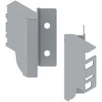 BLUM Z30M000S.45ECK-RW MP R906 Uchwyt drewnianej ścianki tylnej TANDEMBOX, wys. M (96,5 mm), do SPACE CORNER, prawy+lewy SZARY