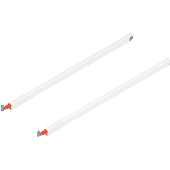 BLUM ZRG.587RSI Reling podłużny TANDEMBOX (górny), do szuflady z wysokim frontem, dł.=650 mm, lewy+prawy, do TANDEMBOX antaro BIAŁY