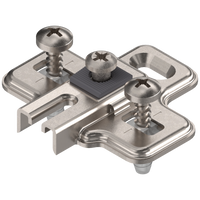 BLUM 194K6100E MODUL prowadnik, krzyżakowy, 0 mm, Stal, z kołkiem rozporowym EXPANDO, RW: otwór podłużny