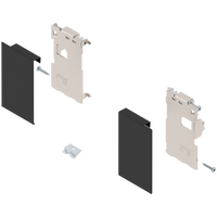 BLUM ZI7.0MS0 Mocowanie frontu LEGRABOX , zamontowany na wkręt do listwy dystansowej, do szuflady wewnętrznej, lewe+prawe, do LEGRABOX pure CZARNY MAT