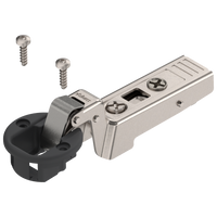 BLUM 75T4300 CLIP top zawias do drzwi szklanych 94°, Drzwi wpuszczane, puszka: na wkręty