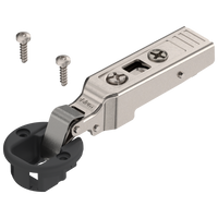 BLUM 75T4100 CLIP top zawias do drzwi szklanych 94°, Drzwi nakładane, puszka: na wkręty