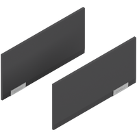 BLUM 24K8000 AVENTOS HKi zintegrowany, zestaw zaślepek, gładki, lewa+prawa CIEMNOSZARY